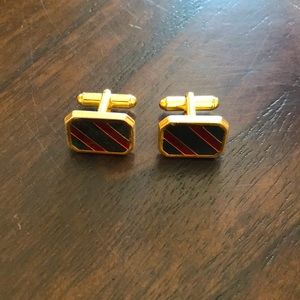 Red/Black/Gold Fancy Cufflinks